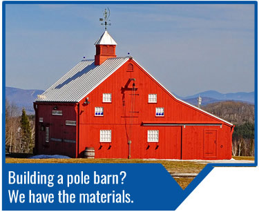 Turkstra Pole Barns - We carry all you need to build you pole barn whether its for storage, living or business. Pole barn supplies for agricultural/ farming, industrial, commercial or residential.